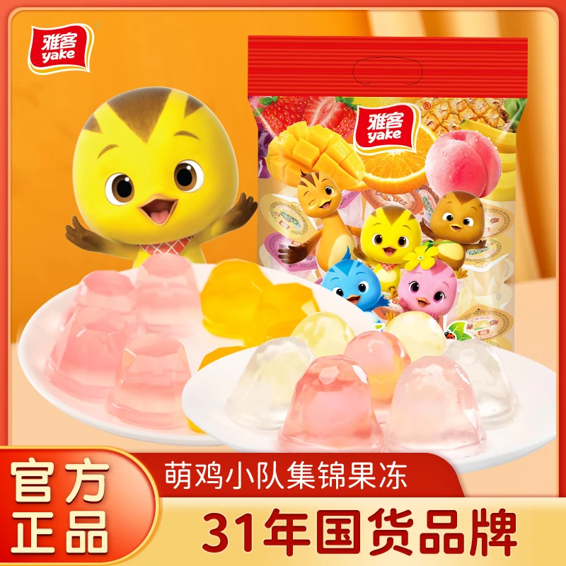 yake/雅客 萌鸡小队集锦果冻908g/袋