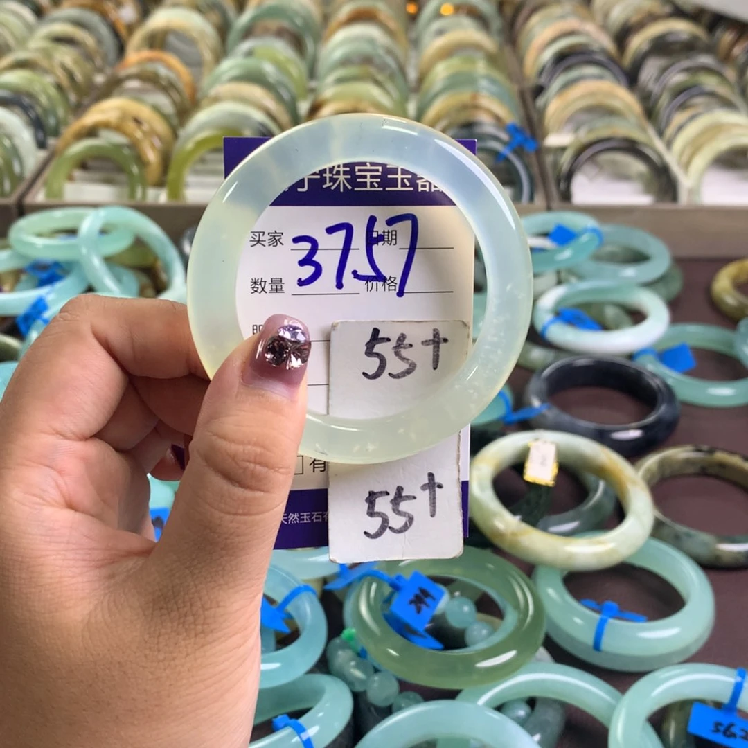 蛇纹石玉未镶嵌手镯3757