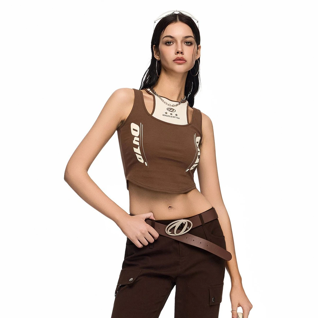 A119  OHLABOY联名款 美式设计无袖辣妹修身吊带I243SSOHL0795