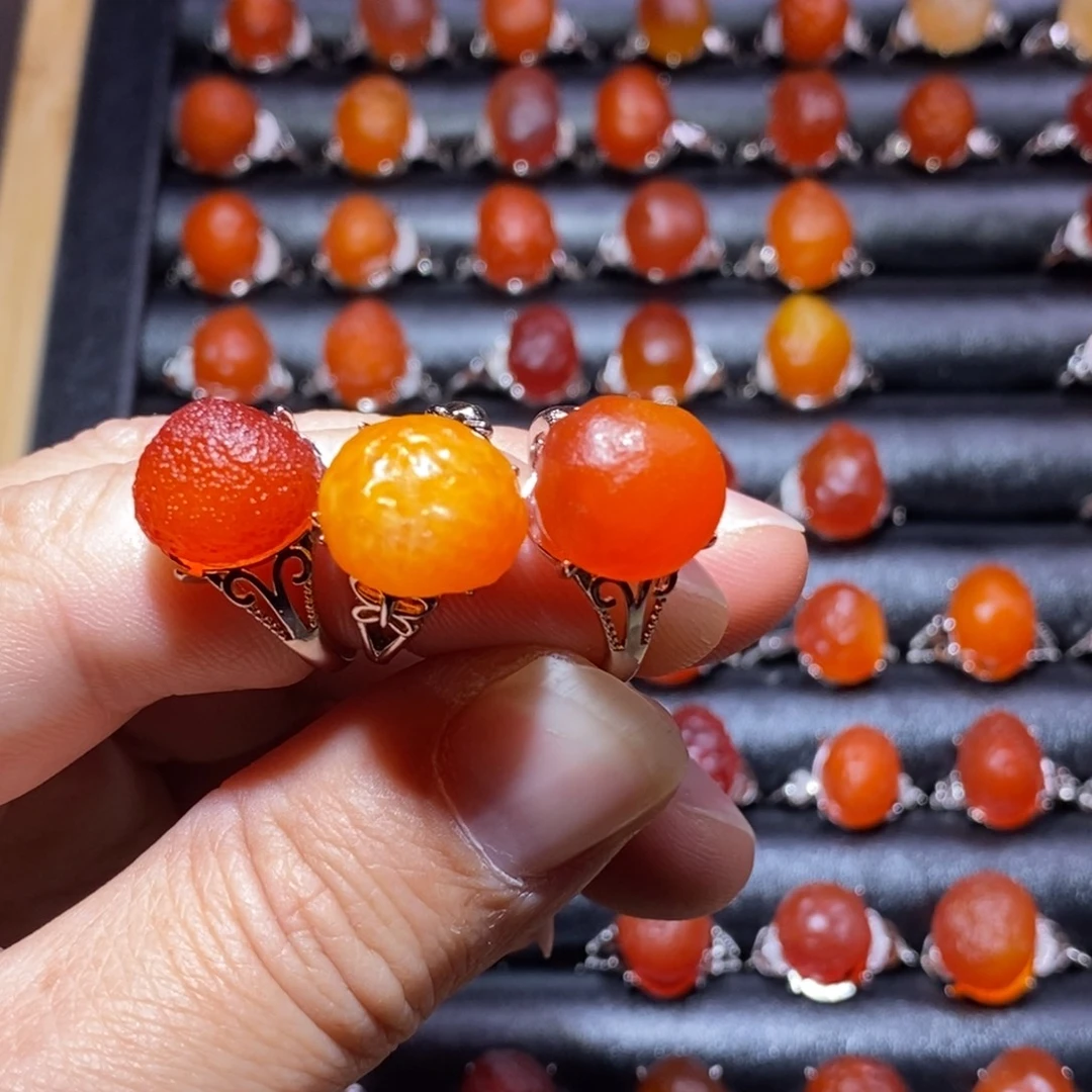 感***你玛瑙/玉髓合金戒指