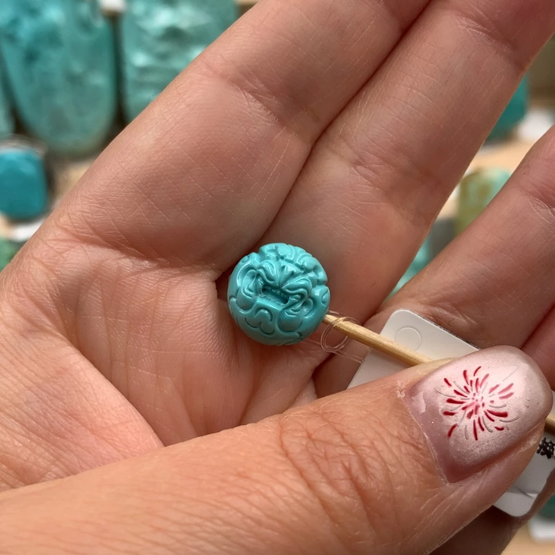 绿松石桶珠未镶嵌李