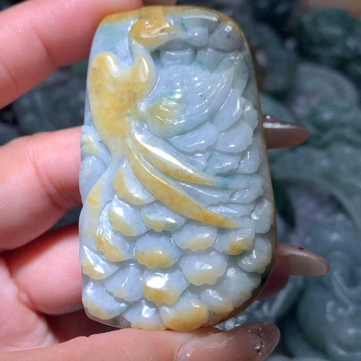 翡翠未镶嵌颈饰保真天然A货翡翠