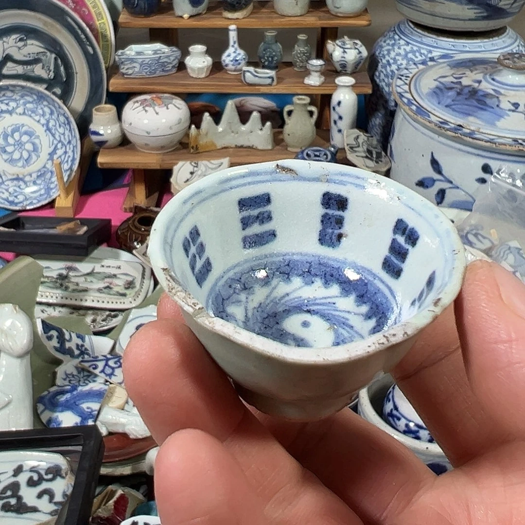 龍***者陶摆件瓷片标本，全场包邮