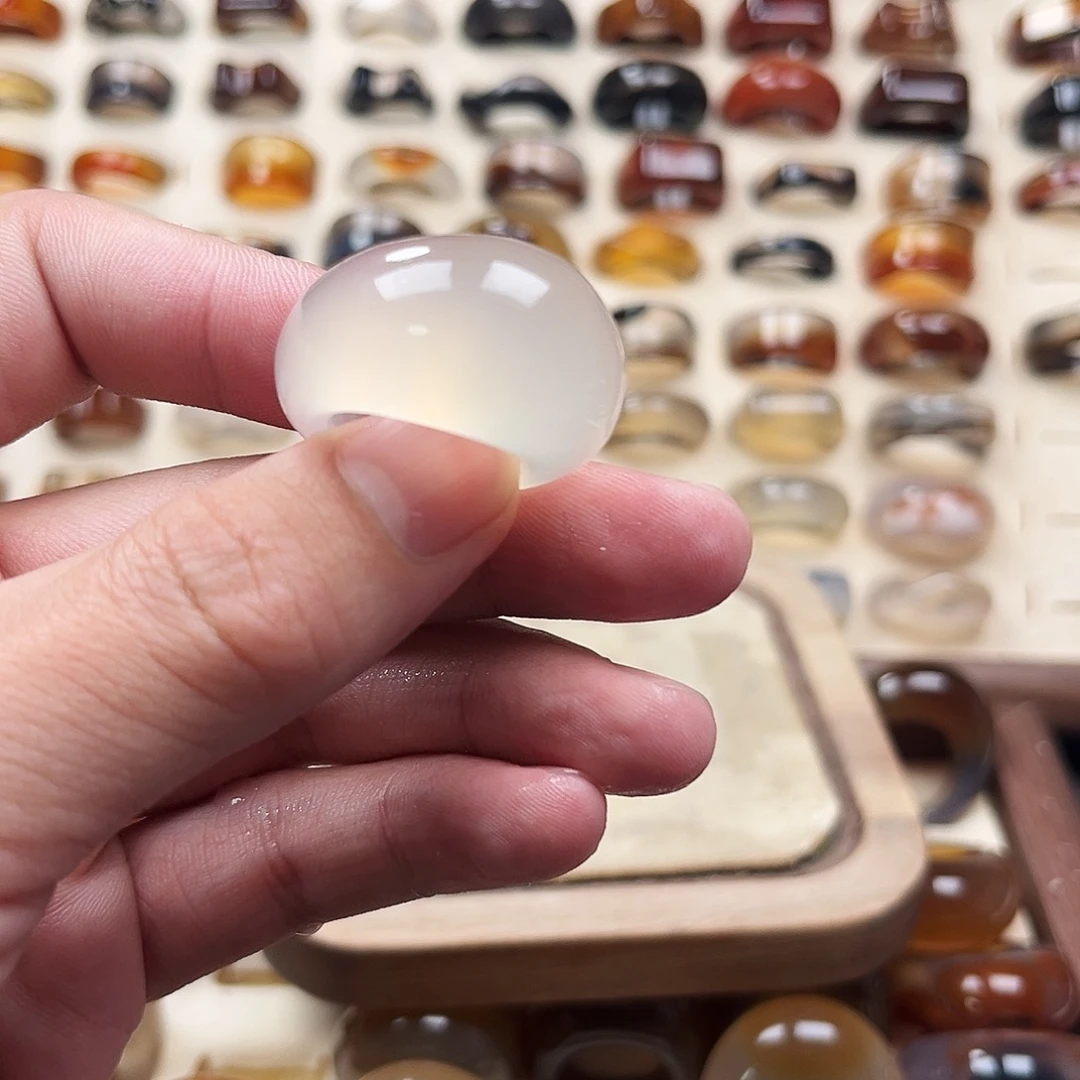 玛瑙/玉髓合金戒指13港14.5