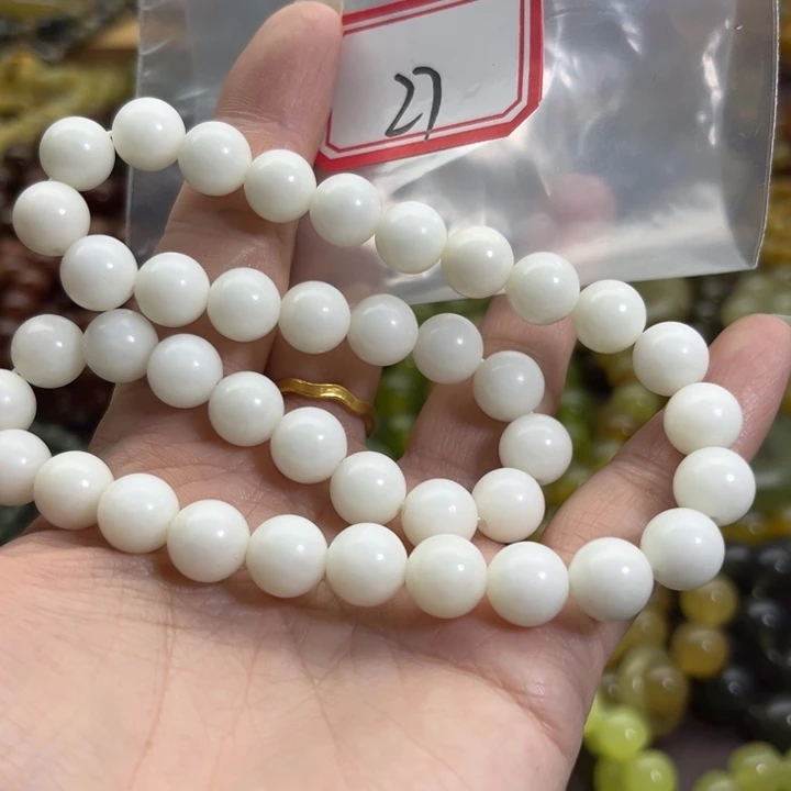 未镶嵌蛇纹石玉手链