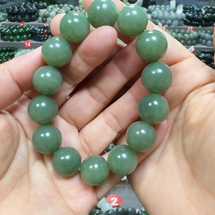 未镶嵌手链和田玉新疆若羌青黄口料卡16