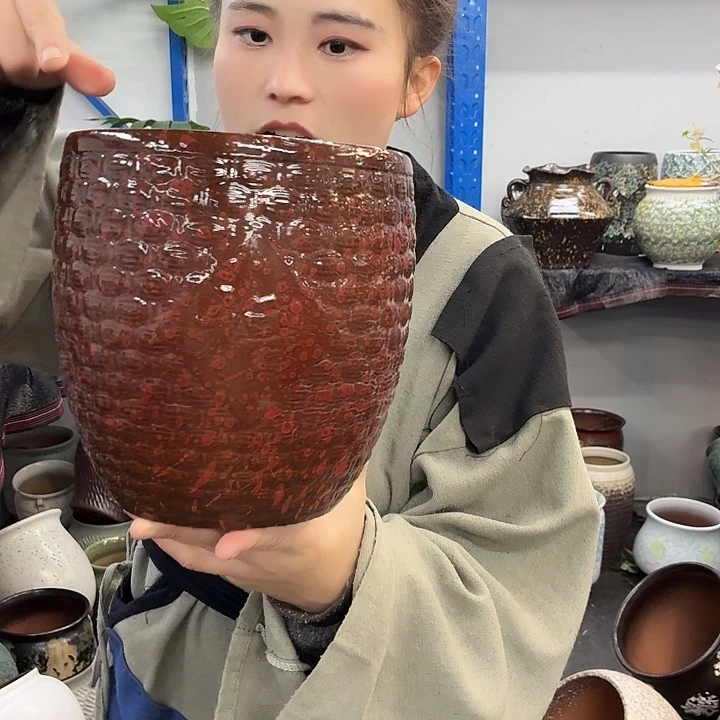 20×21 -粗陶花盆有孔-买买买