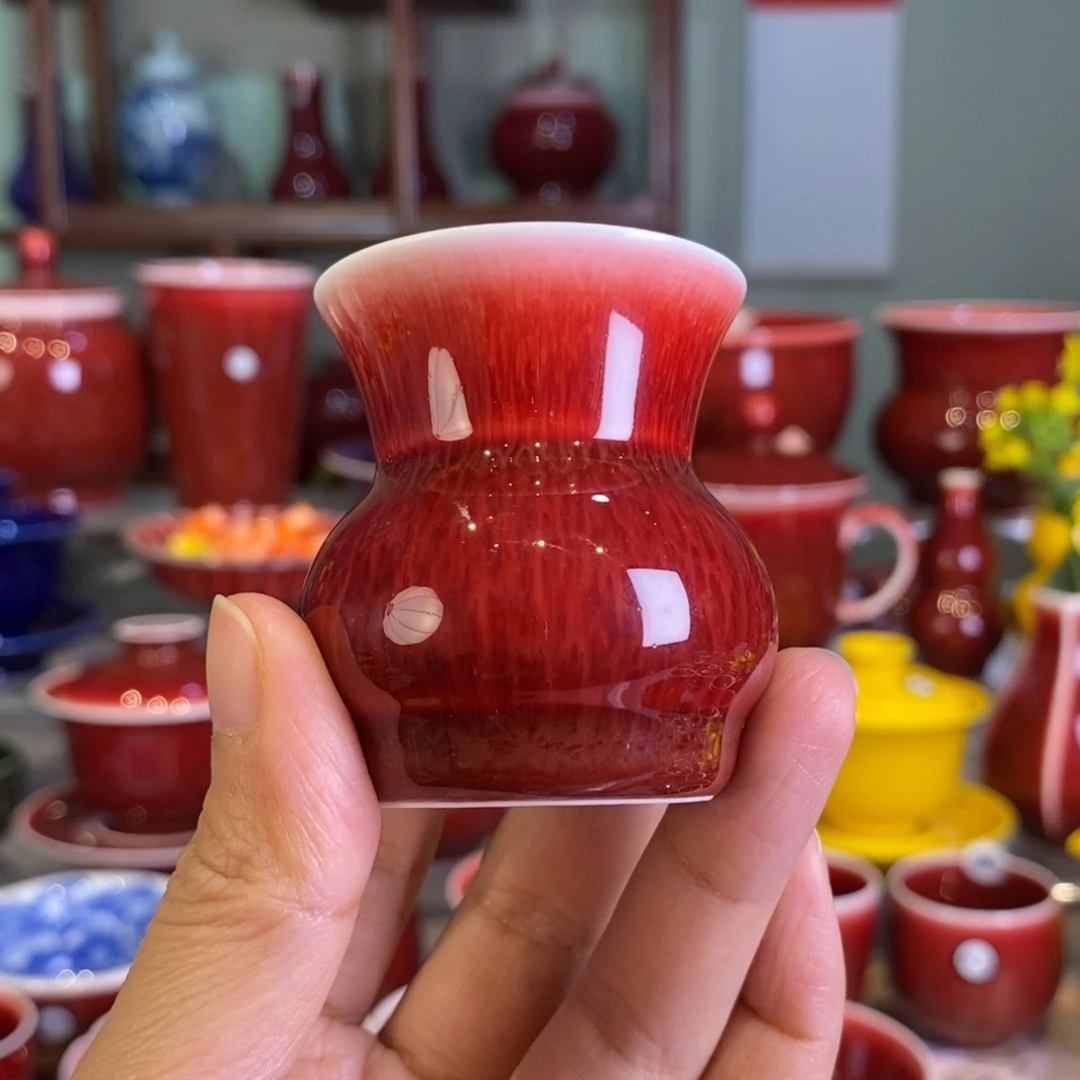 清欢雅玩原矿郎红盖置