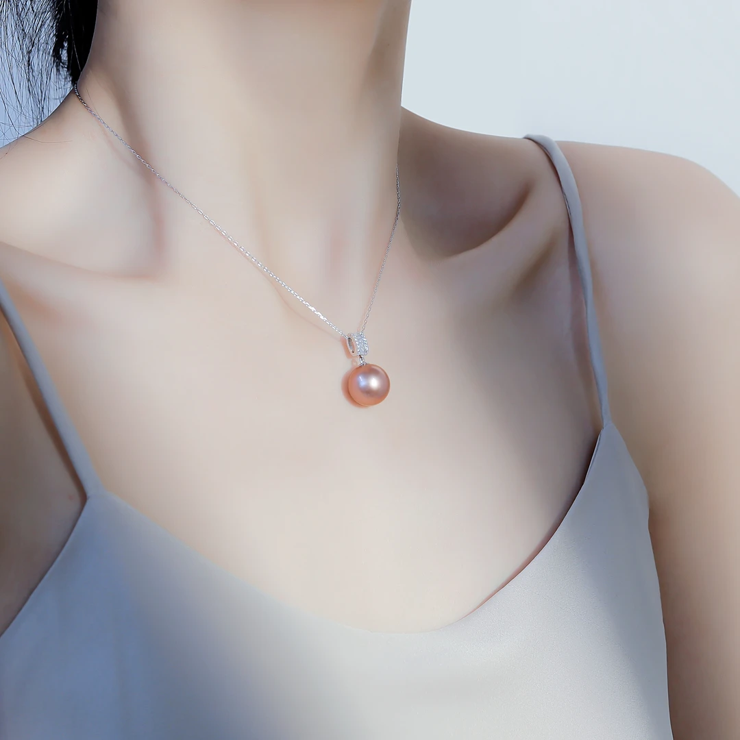 【珞宁专属】薰衣草系列S925银淡水珍珠链牌13-14mm颜色多样性发货