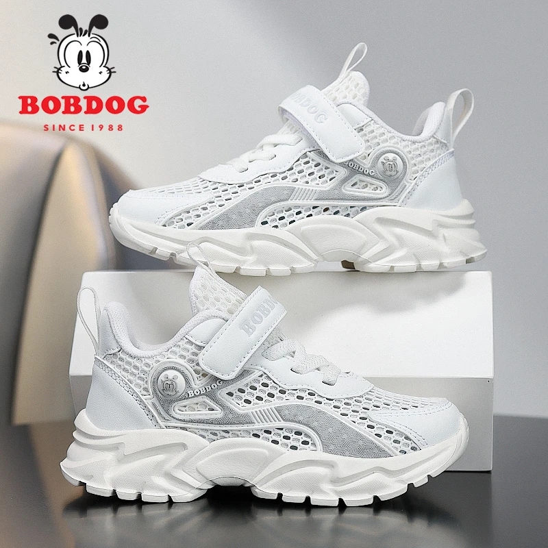 巴布豆男童鞋子2025春夏季新款中大童网面透气单网鞋儿童运动鞋潮