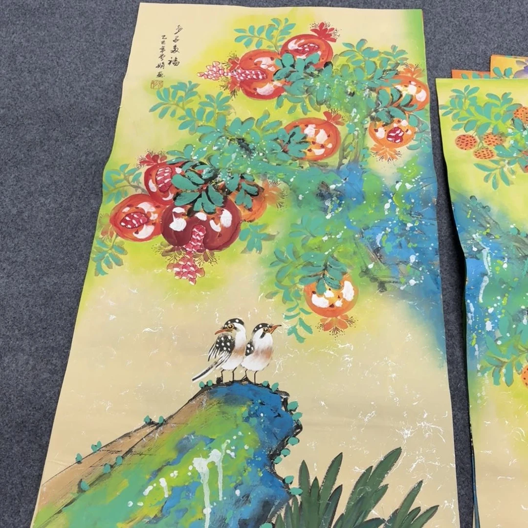 国画100×50精品手绘画画画