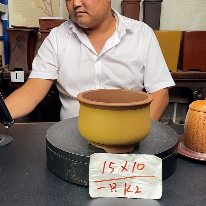 紫砂花盆货号一只K2