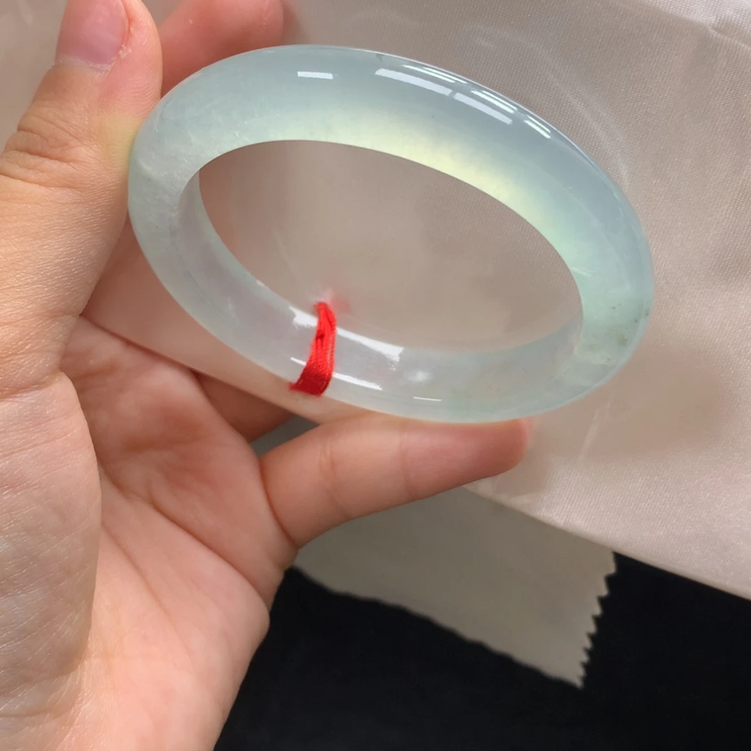 翡翠未镶嵌手镯21号53贵妃薄荷绿刚子（强推）