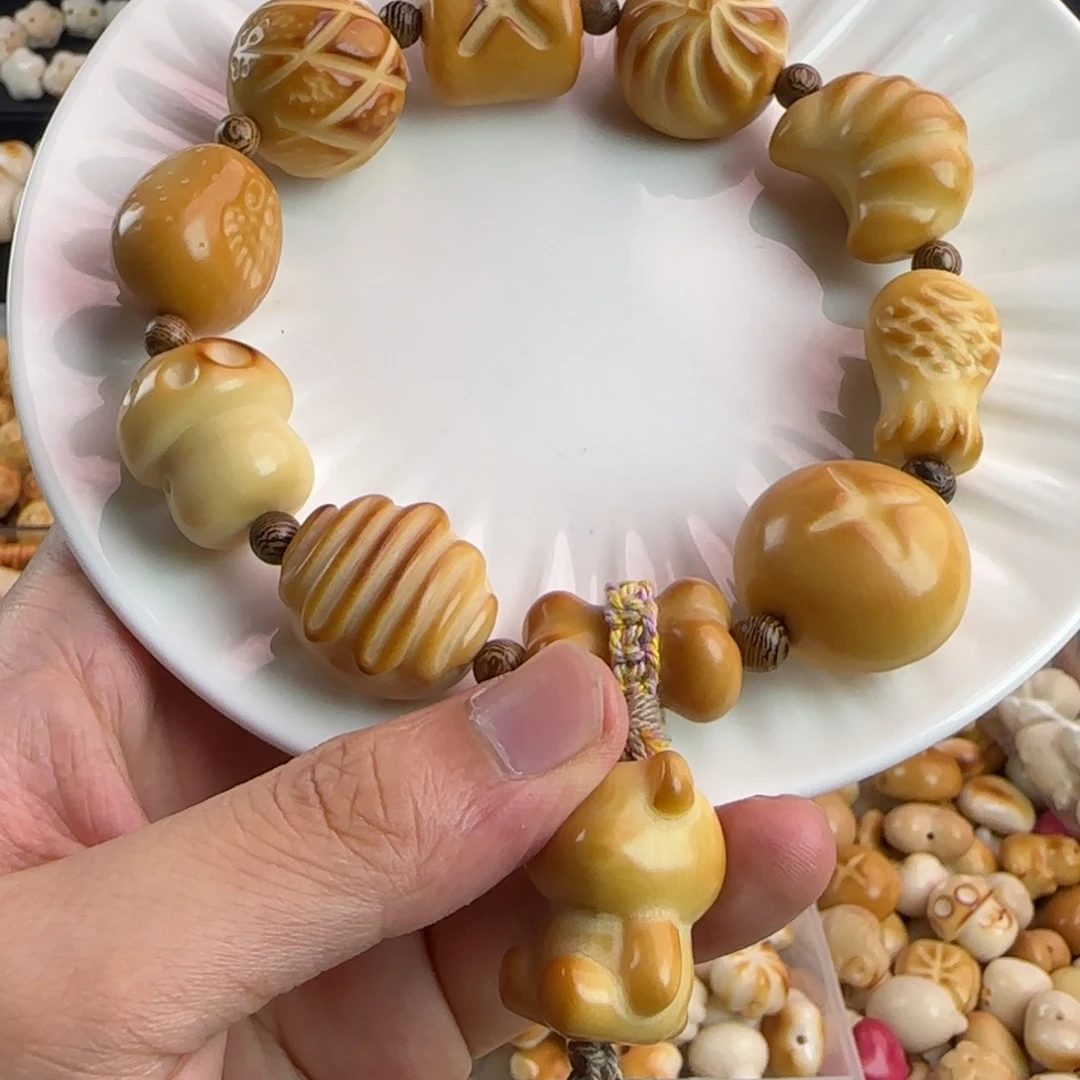 菩提根/象牙果手串微瑕疵衣食无忧10颗（散珠自己串）