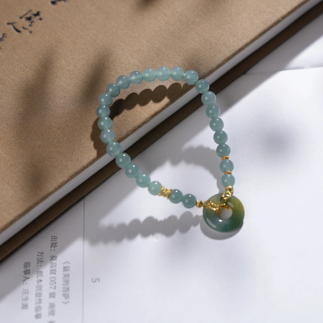 【 小池专属】S925翡翠平安扣手串 16*3/5-6mm GG0182