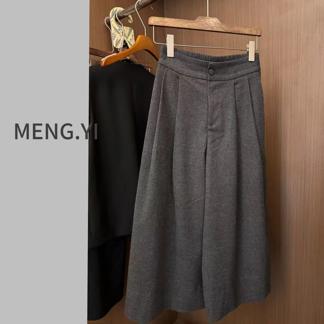 MENG.YI韩系宽裤腿裤裙5279