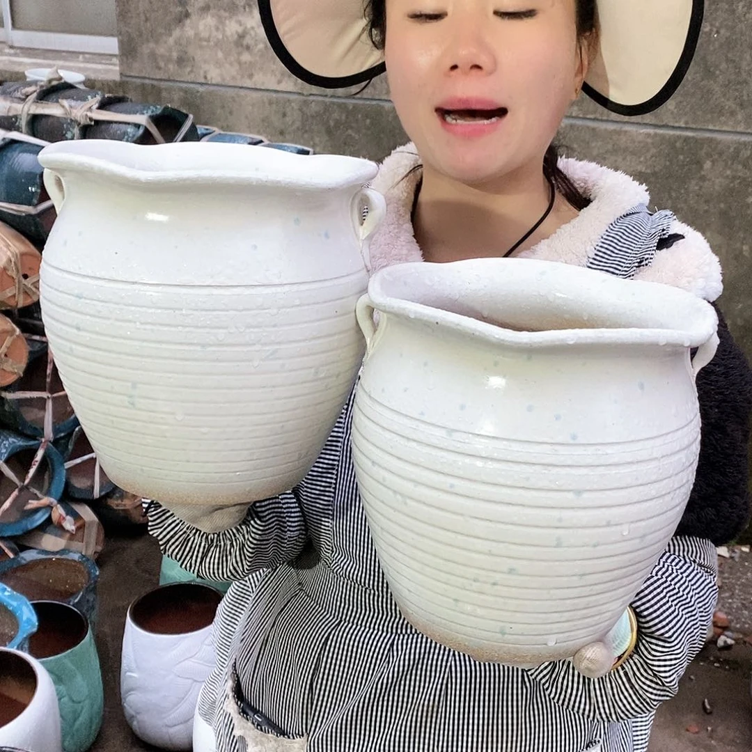 紫砂花盆正品口19高19