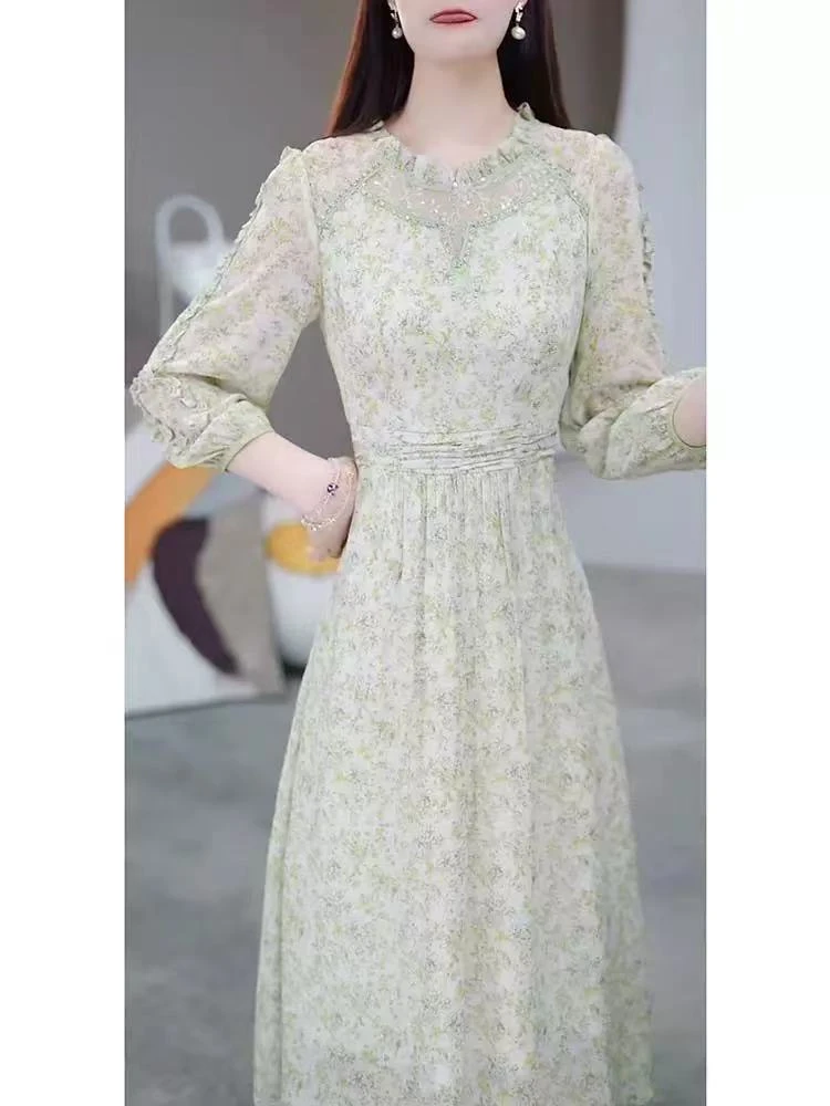 【连衣裙】 X031  # 早秋新款2025减龄洋气收腰气质显瘦连衣裙