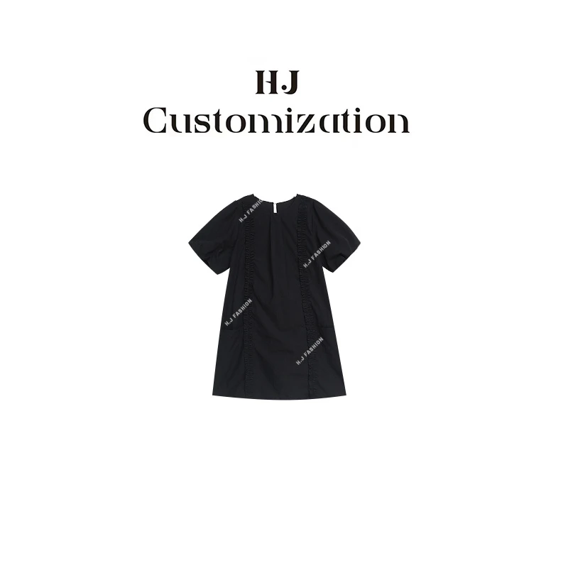【 H·J 】“休闲特调”小众设计款洋气宽松舒适套头腰带连衣裙03567