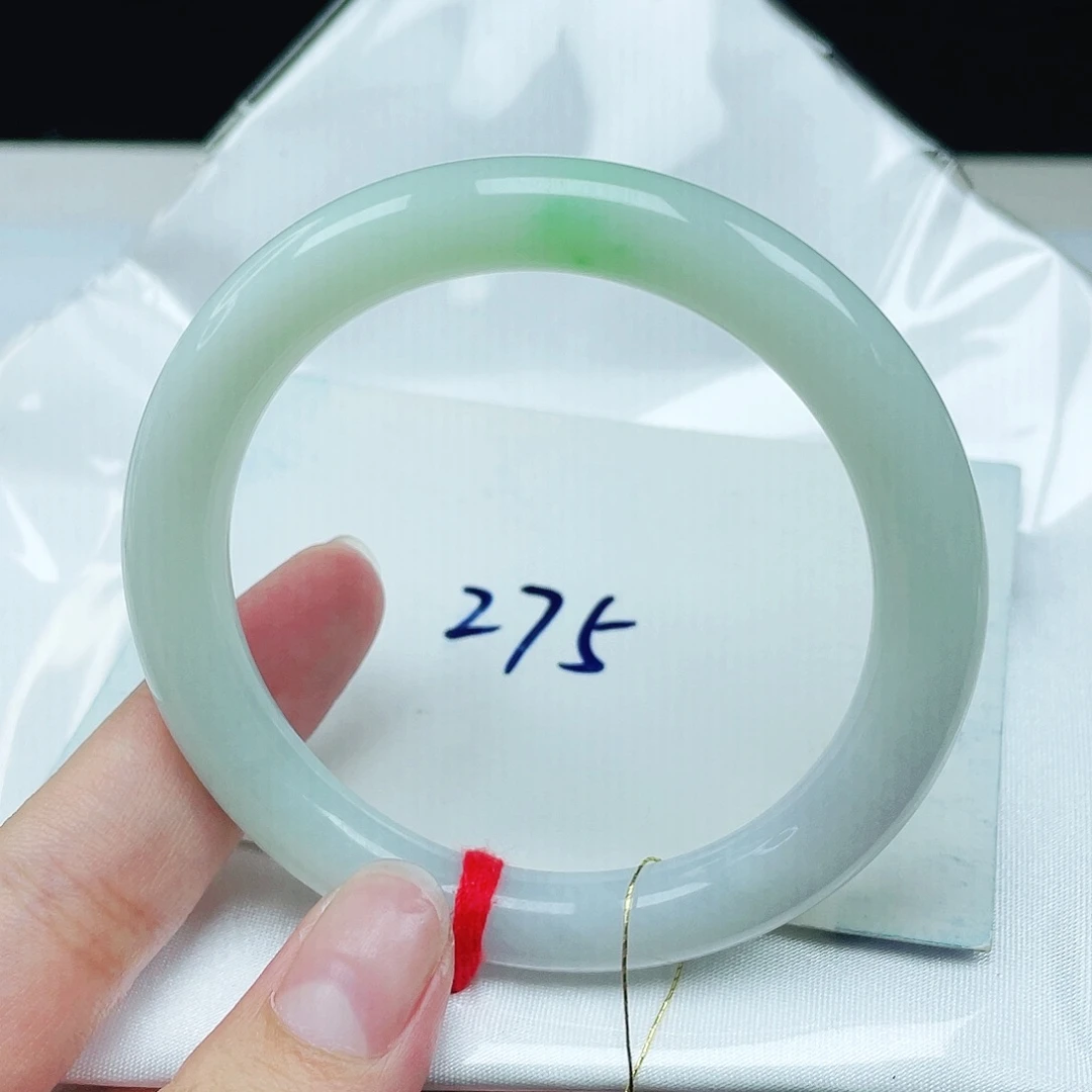 翡翠未镶嵌手镯（圆镯）圆条52.6