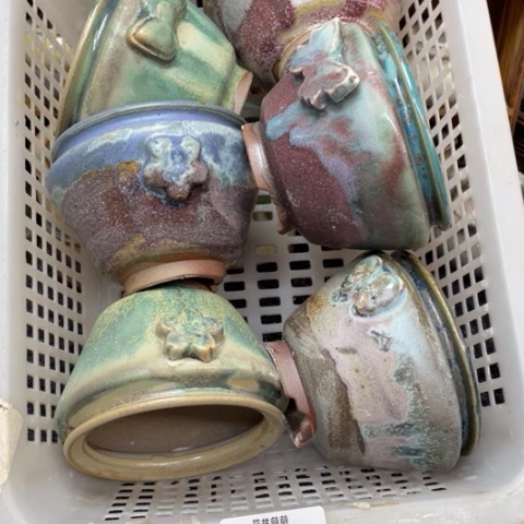 紫砂花盆微瑕639口径7.5左右