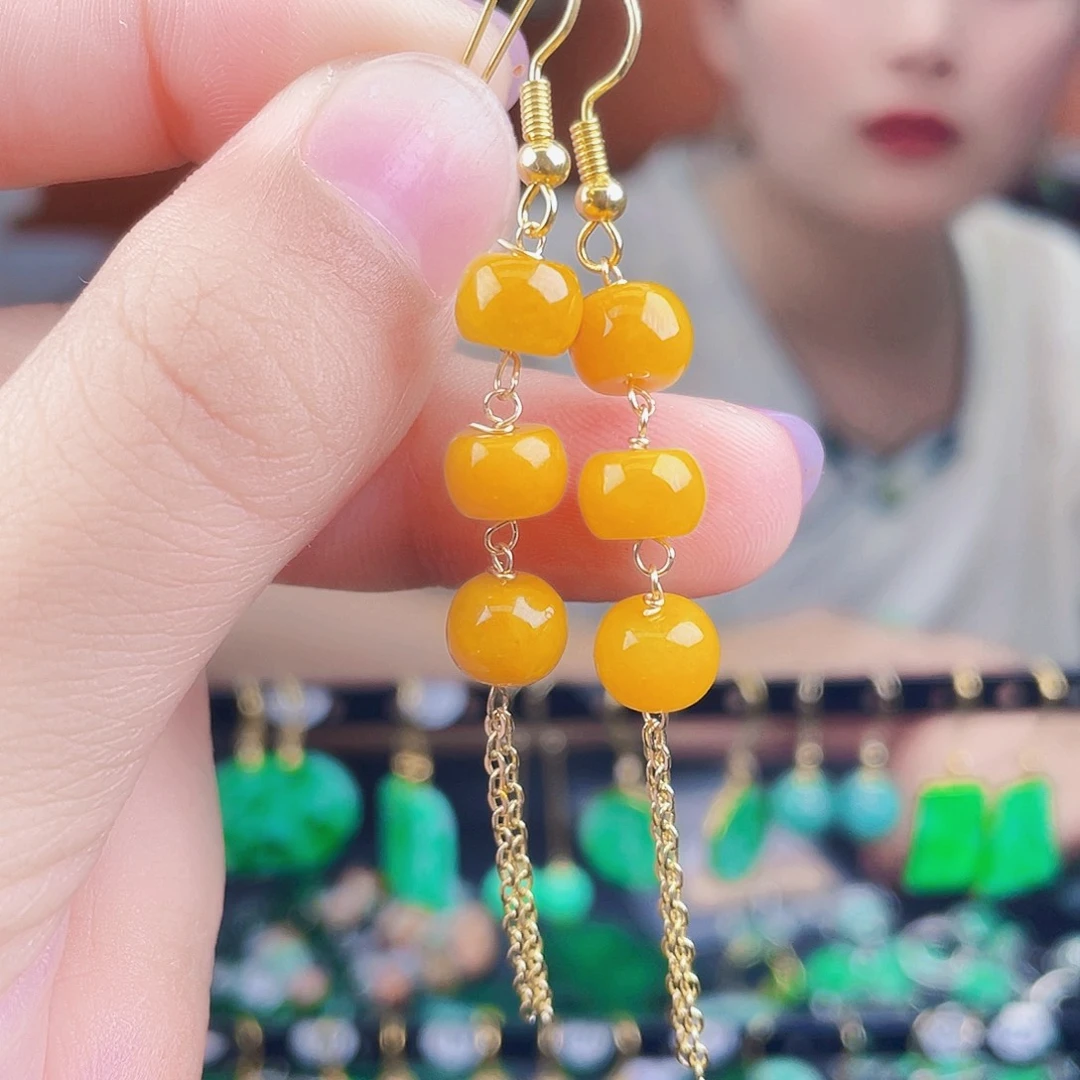 翡翠未镶嵌耳饰饰品