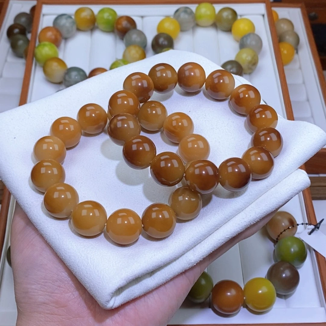 菩提根/象牙果手串精工18m圆珠