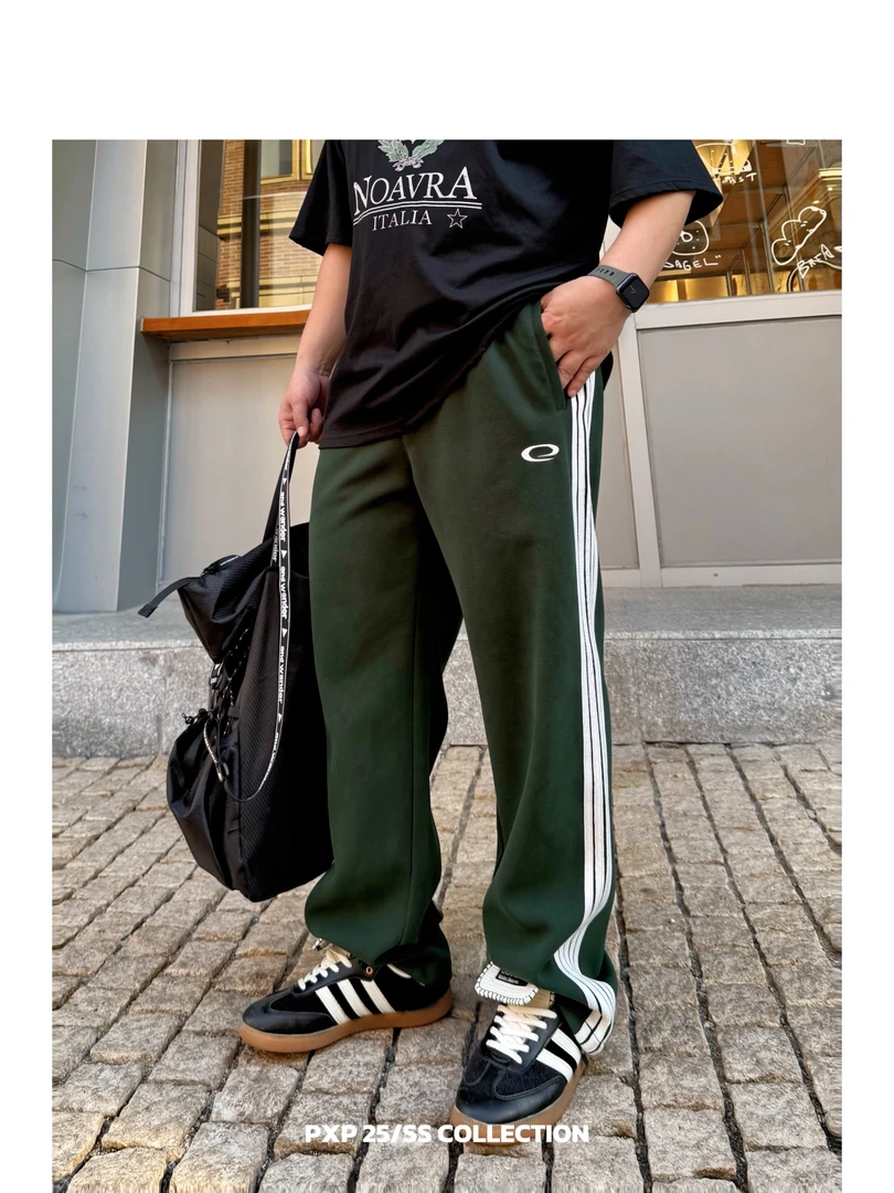 【巴JIA秀场款】新款秋款长裤男装微胖潮牌胖子松紧腰大码男装81202