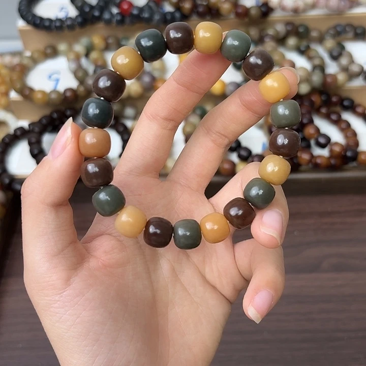 菩提根/象牙果手串卡11蓝美人水磨