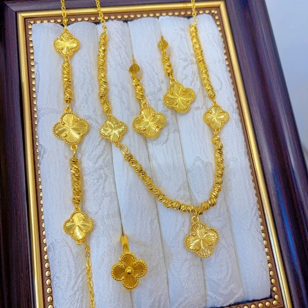 钛钢项链 1836新款四件套首饰耳环项链戒指手链爆款白搭