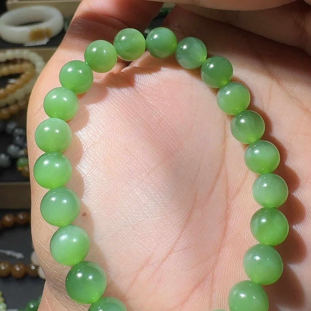 和田玉（碧玉）未镶嵌手链