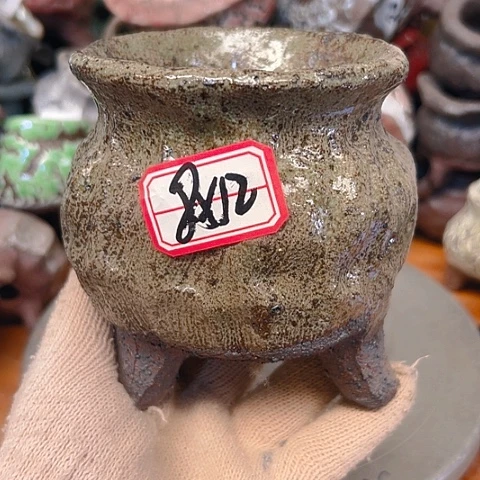 粗陶花盆手工花盆制作