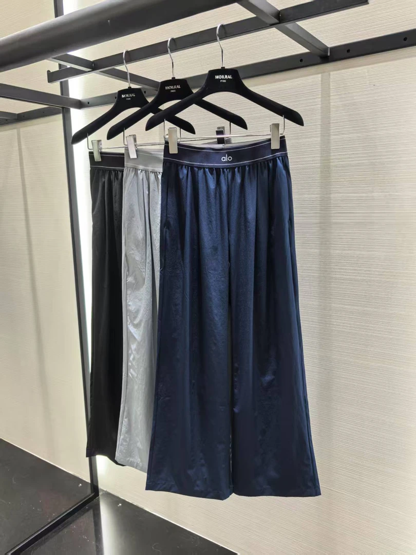 MO字母印花松紧腰头宽松百搭休闲裤LT2560969