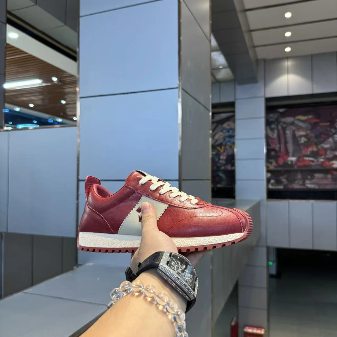 时尚休闲鞋运动风圆头德训鞋极简风素面休闲风低帮