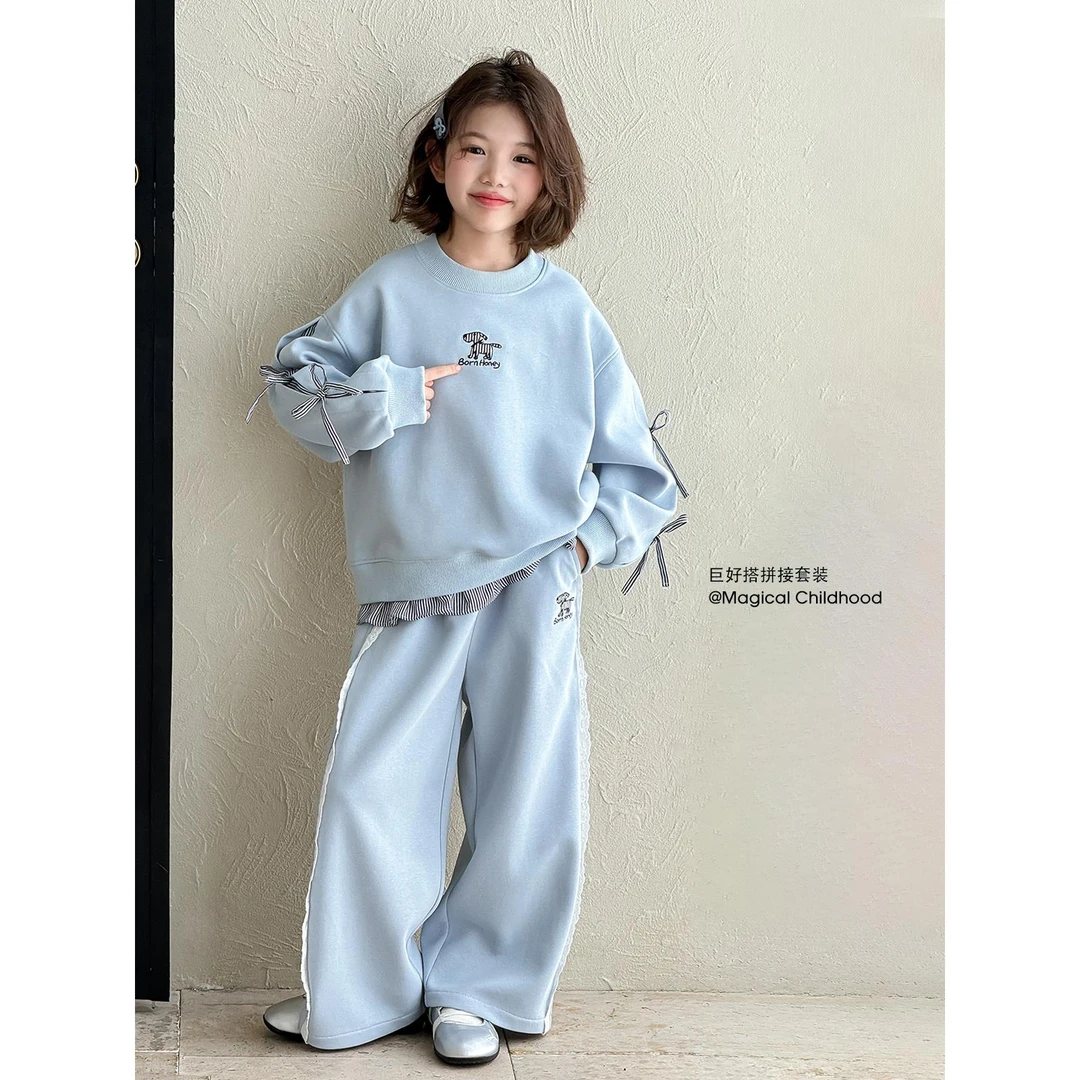 女童运动套装春秋2026新款洋气童装小女孩韩系秋季衣服儿童两件套