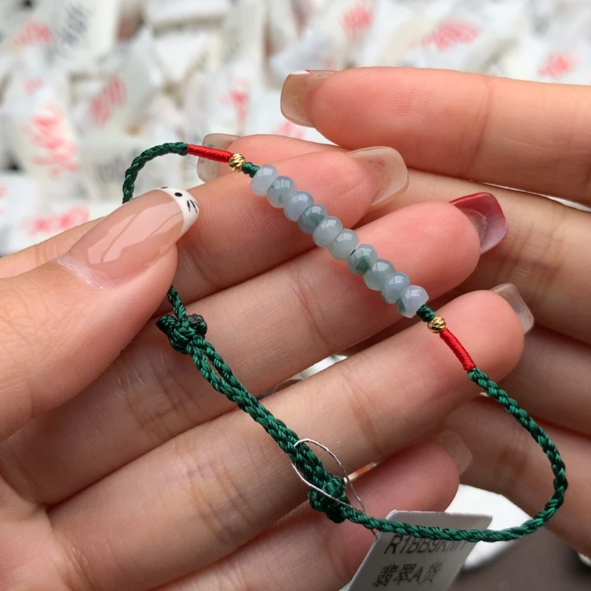 【闪购商品】翡翠手绳18K金镶嵌一