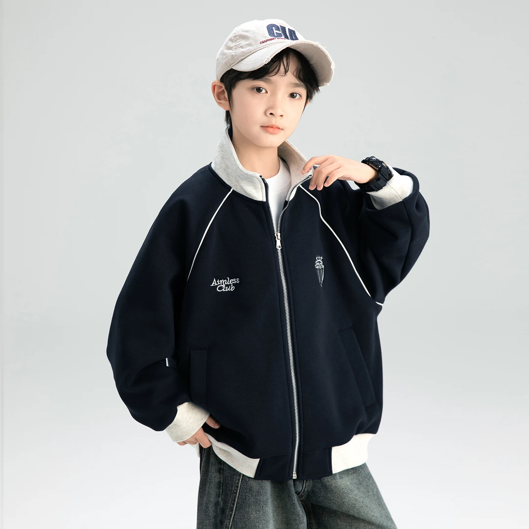 男童棒球服外套春秋款2025新款秋季大童上衣儿童秋装拉链开衫夹克