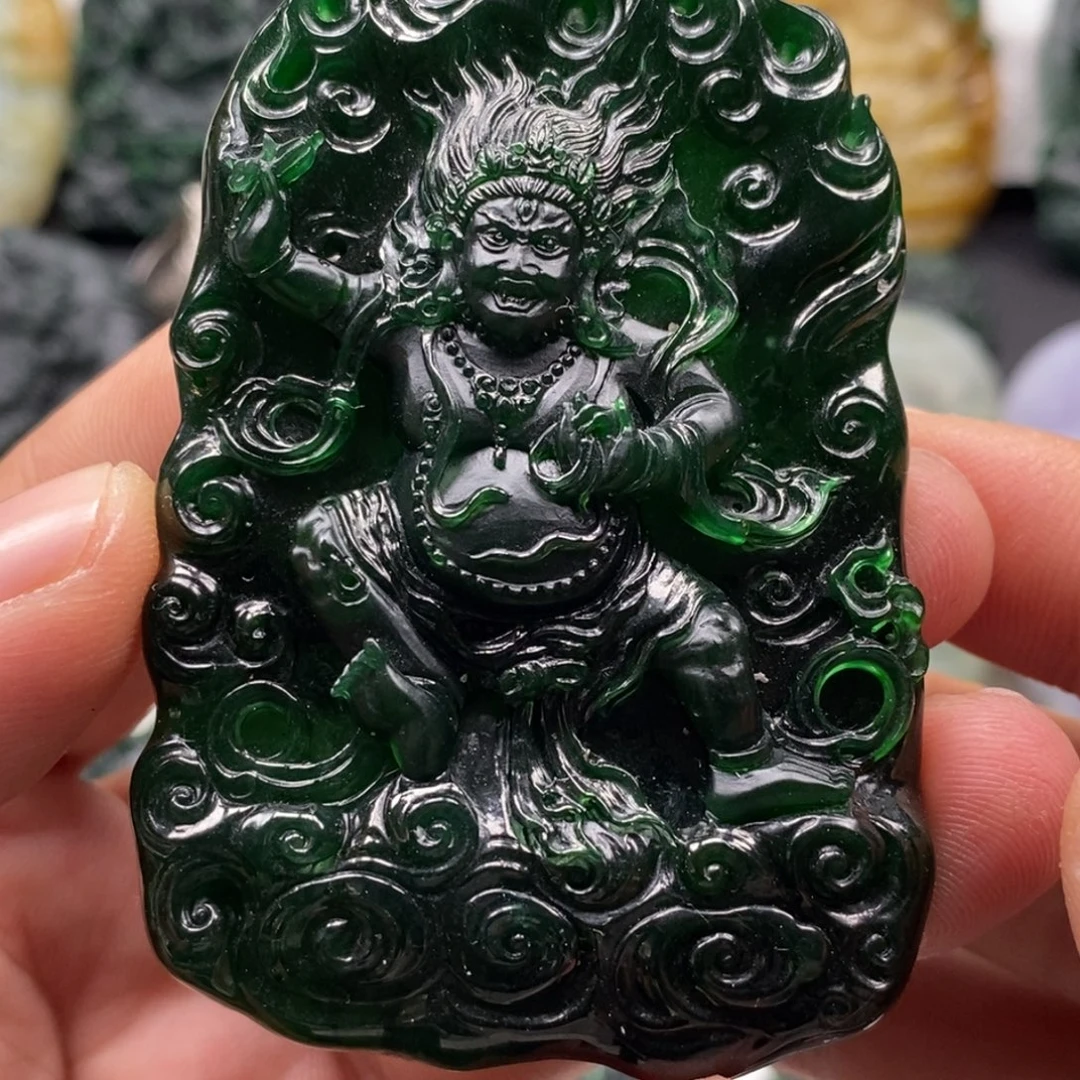定制翡翠未镶嵌天然翡翠A货大黑天