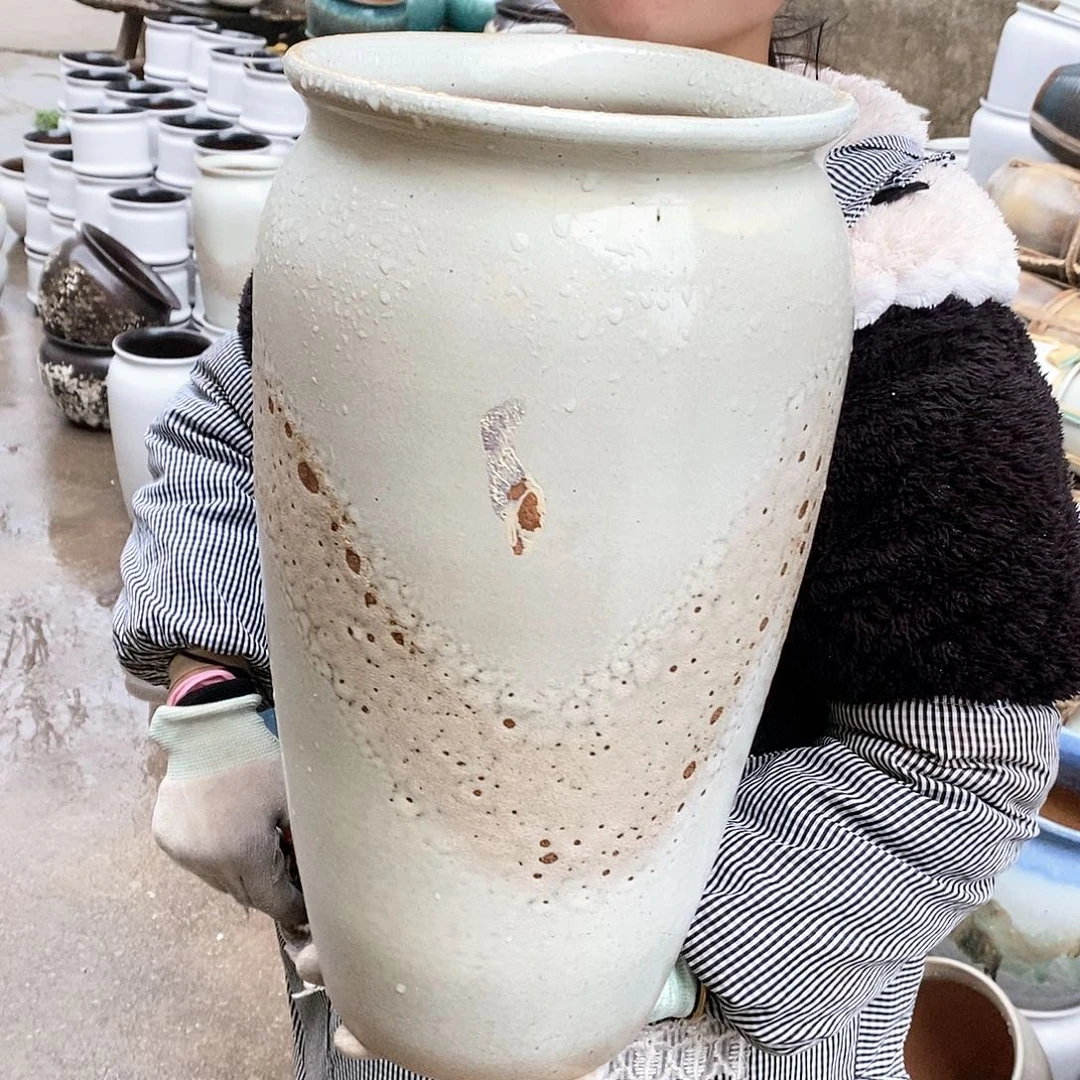 紫砂花盆瑕疵口20高42