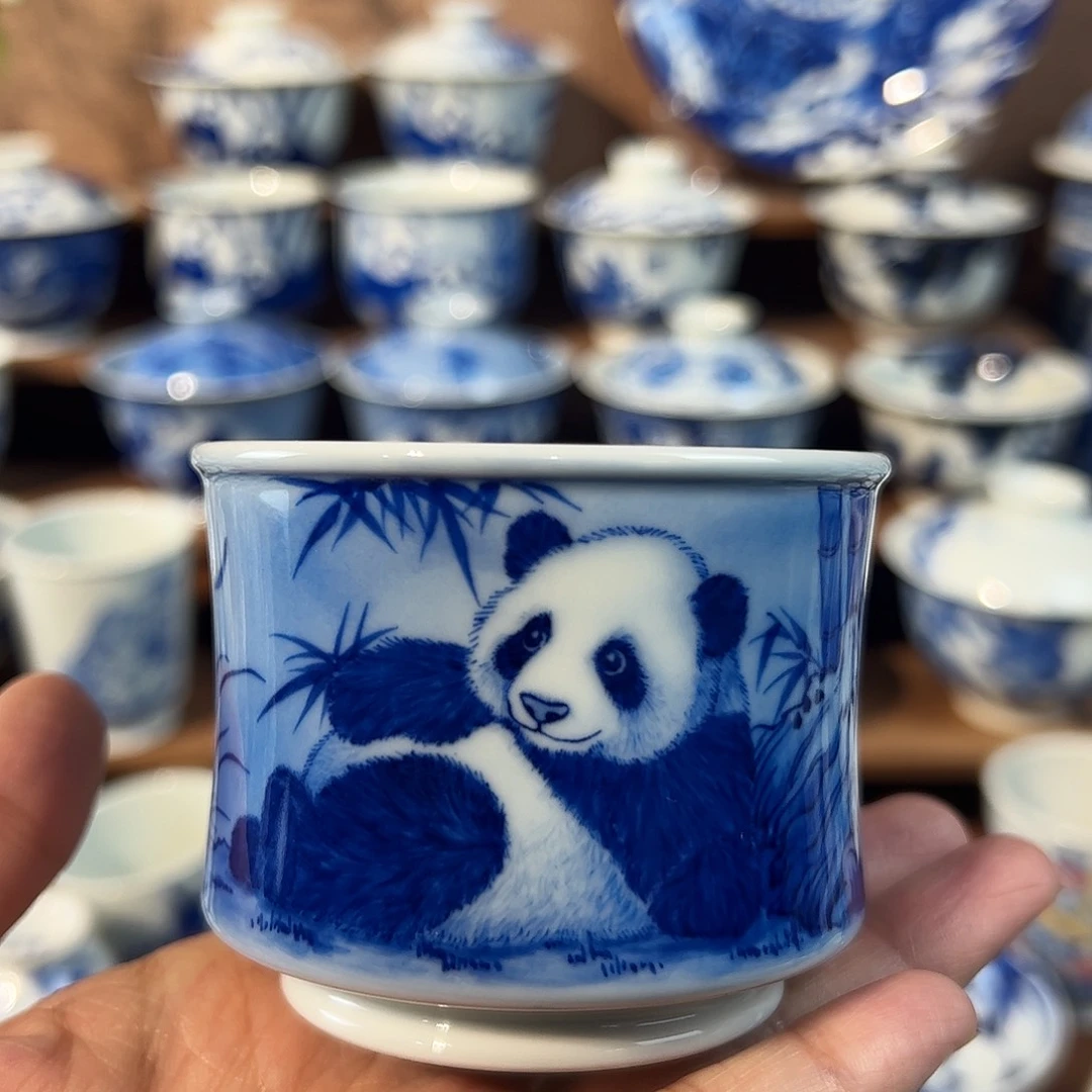 泥藝瓷梦熊猫杯杯