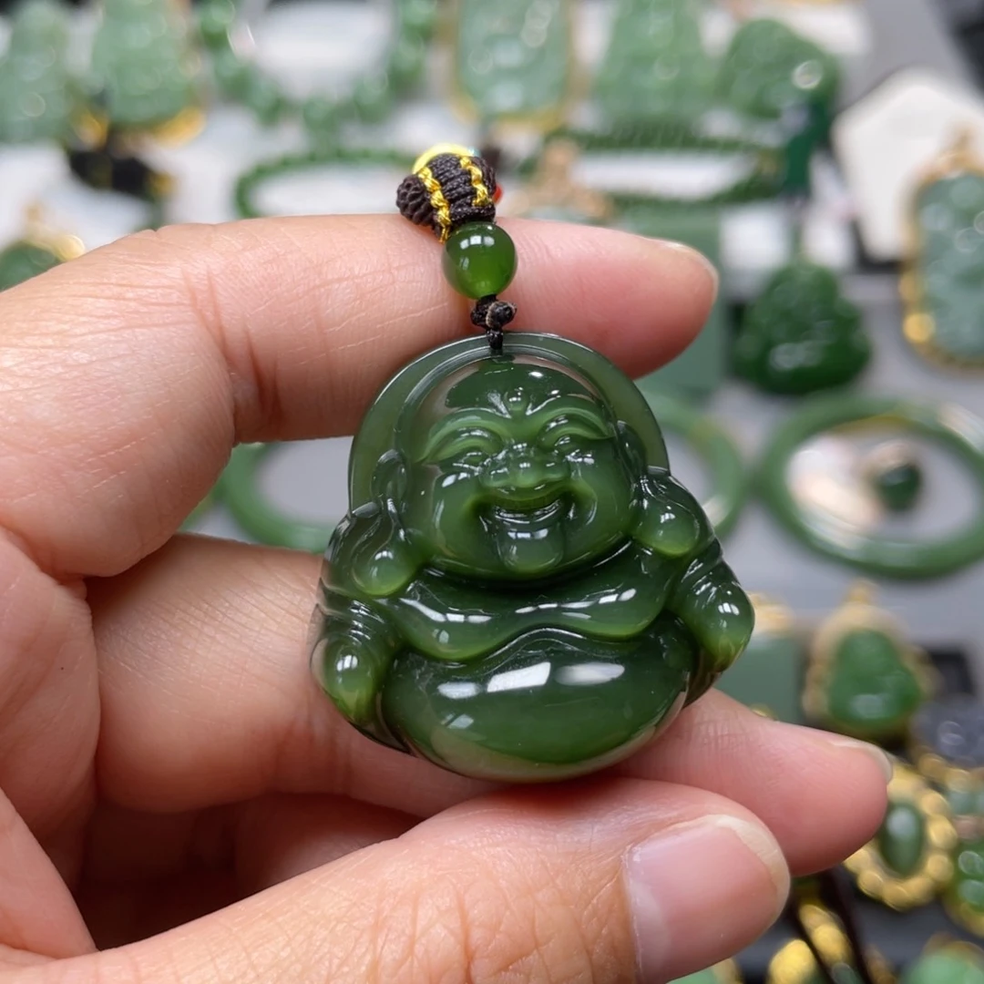 和田玉（碧玉）未镶嵌吊坠(不含链)