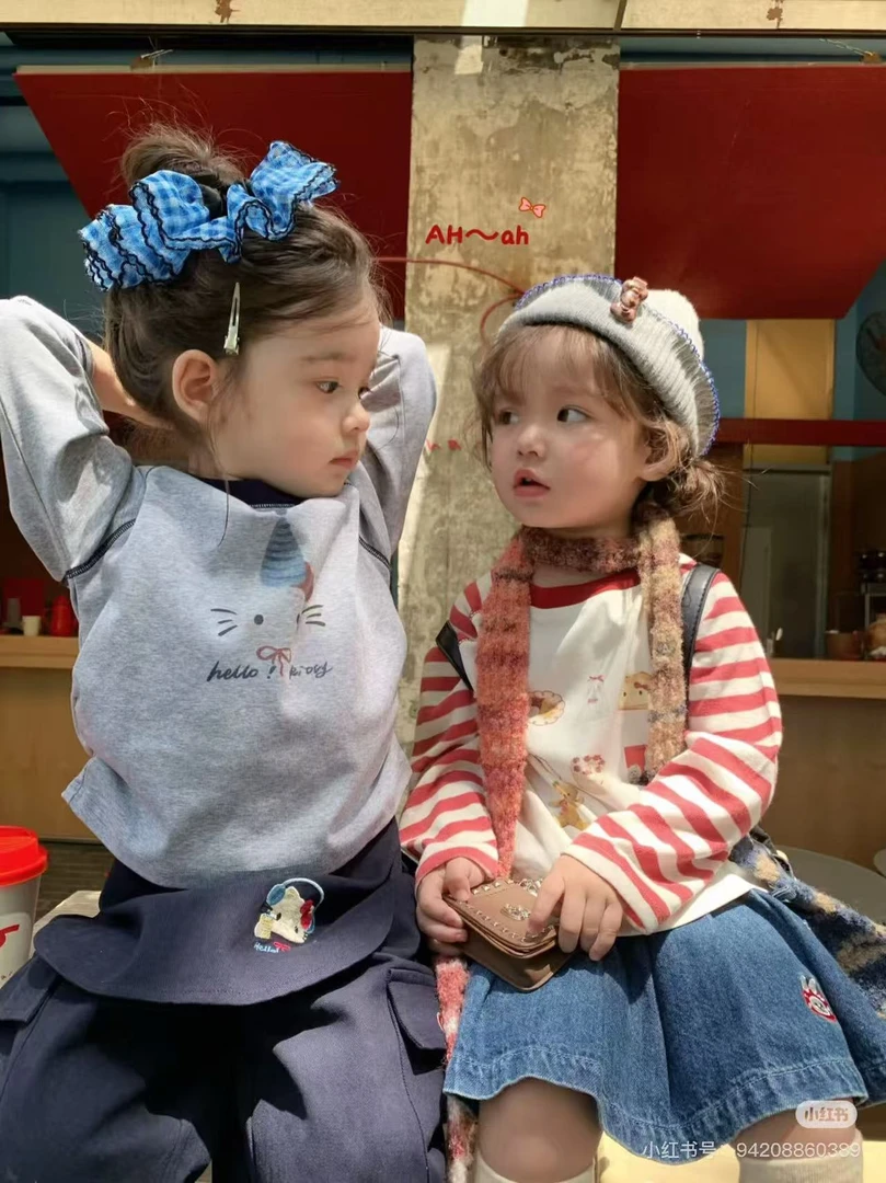 （201-400)2025年长袖女童韩版百搭卫衣打底圆领洋气小童