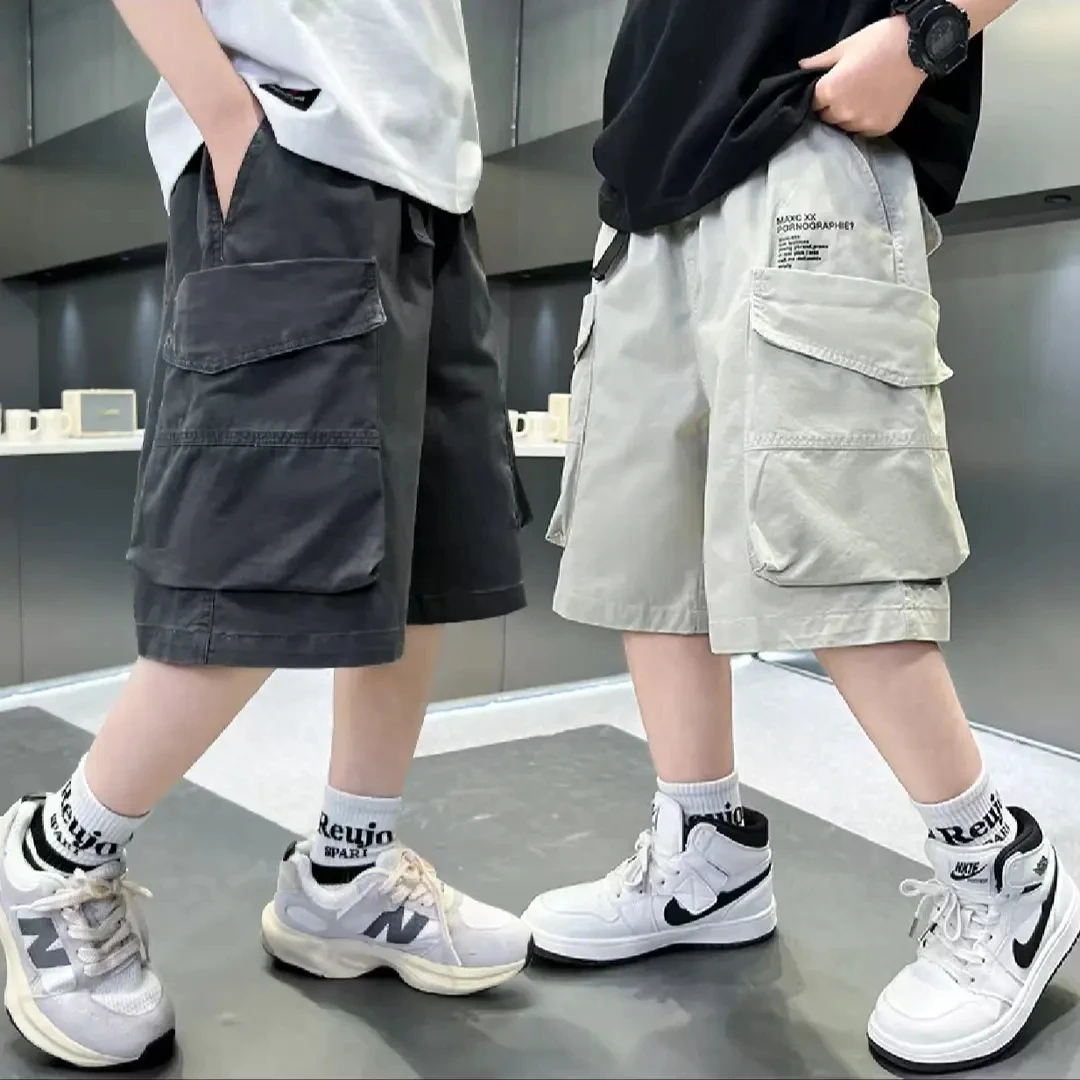 【纯棉实体品质】男童短裤工装五分裤25新款中大童宽松时尚洋气潮裤