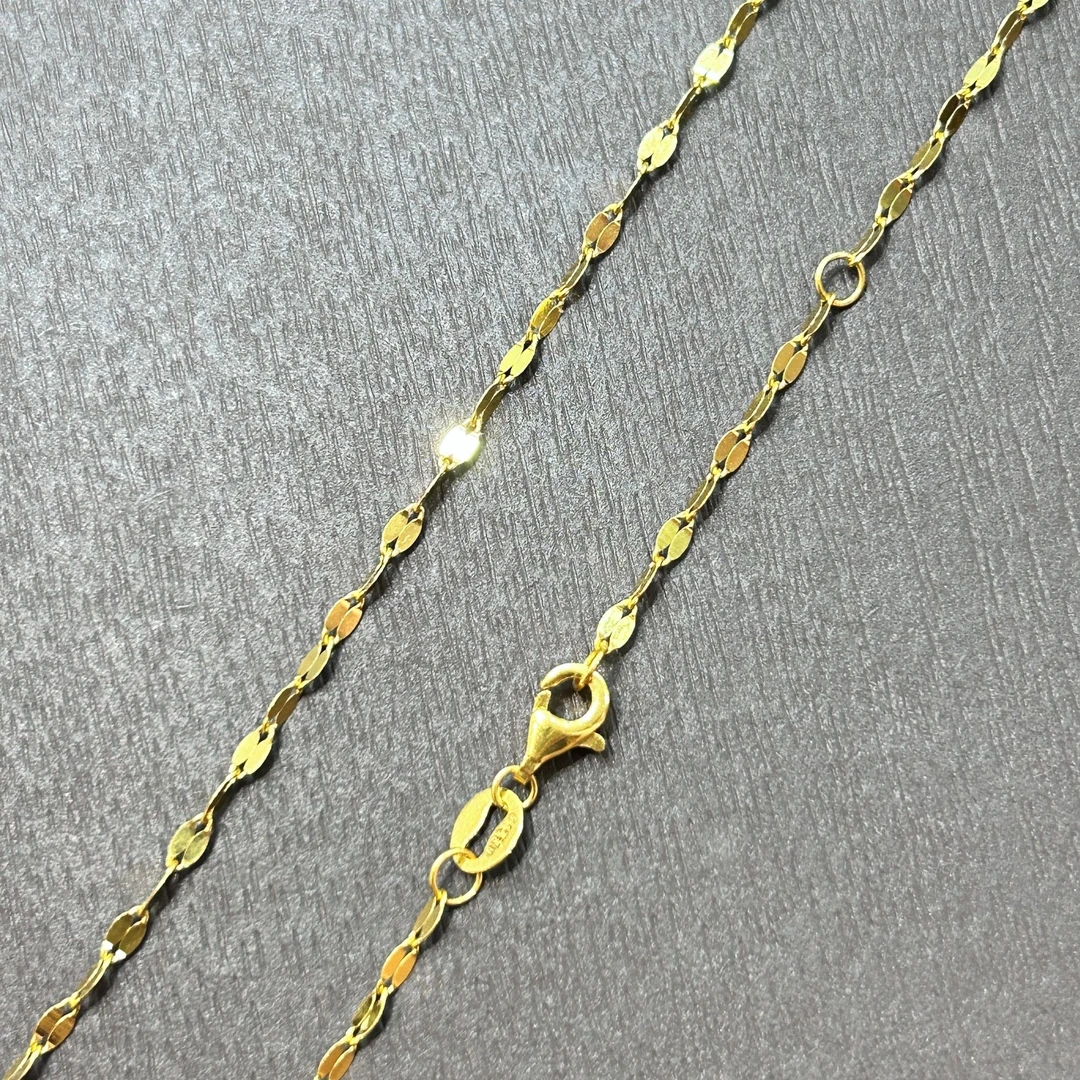 【店长专享】嘴唇链（45长）足金999投资金攒金ZBHJX007克重多退少补