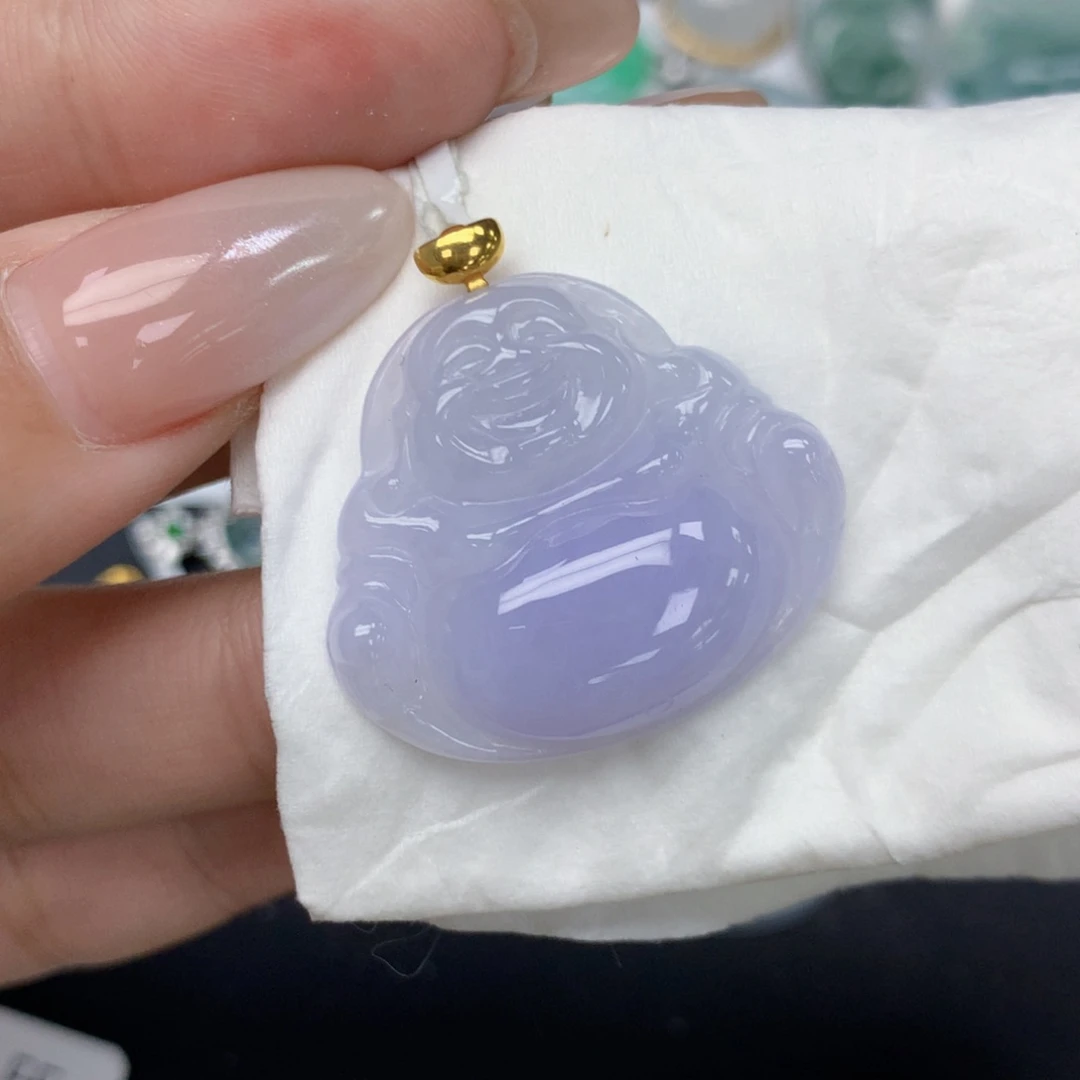 颈饰18K金镶嵌翡翠