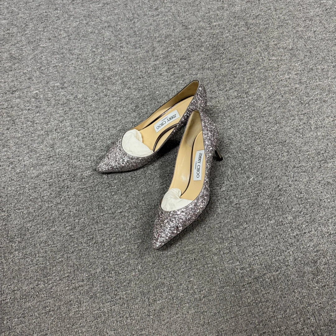 99新 AMIPARIS Jimmy Choo 周仰杰 亮片 高跟鞋 35.5码 99新