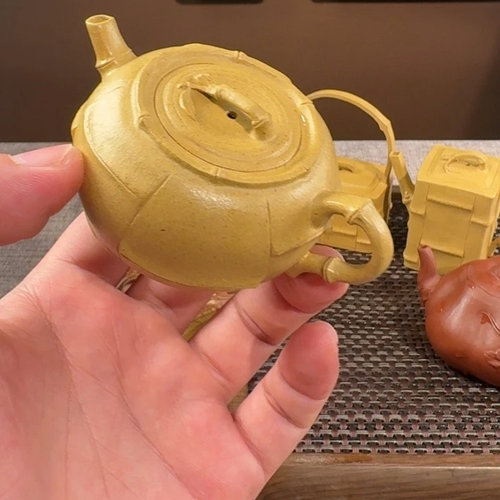 茶壶紫砂黄段小圆竹