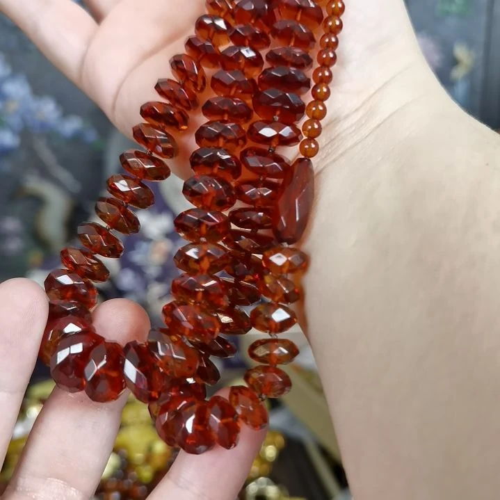 琥珀颈饰未镶嵌多样性发货其一