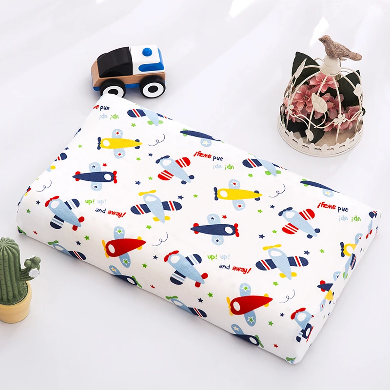 纯棉儿童乳胶枕套44x27橡胶宝宝枕头套30x35x40x50x55x60小孩全棉