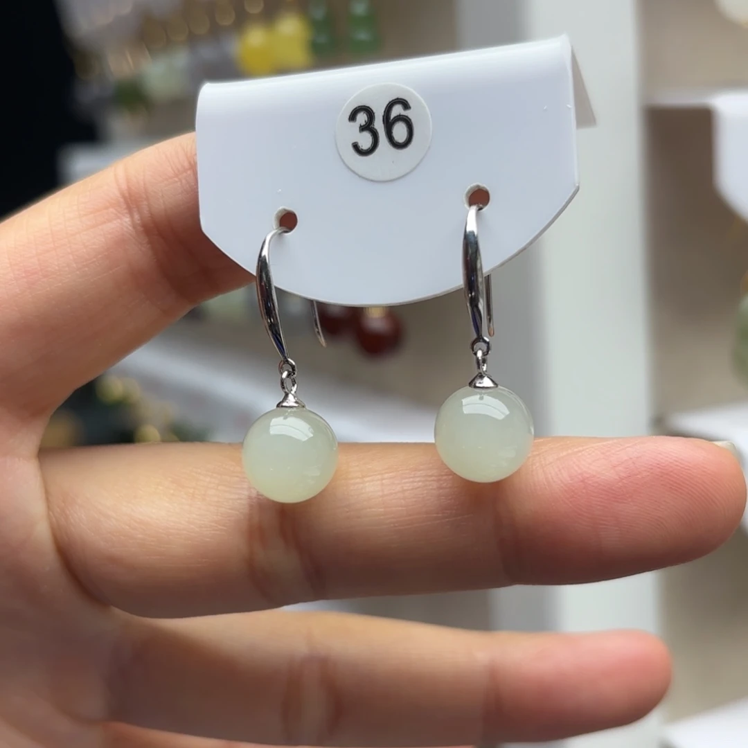 和田玉银S925镶嵌发饰